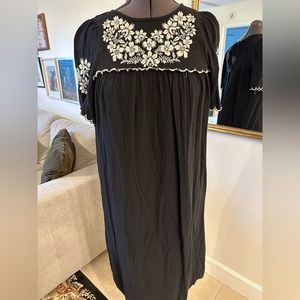 Black Peasant Dress